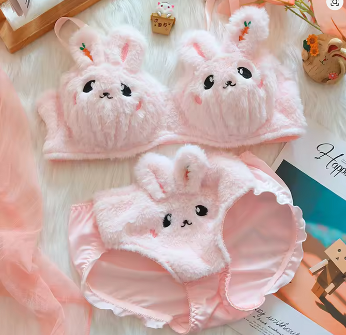 Cute Kitty Bra Set Winter Edition